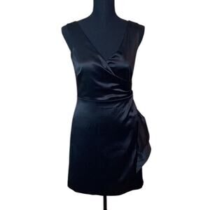 Women's Alyn Paige New York V-Neck Formal Cocktail Party Dress Black Size 3/4